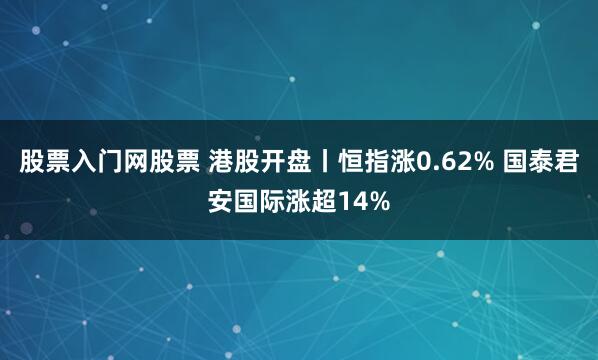 股票入门网股票 港股开盘丨恒指涨0.62% 国泰君安国际涨超14%