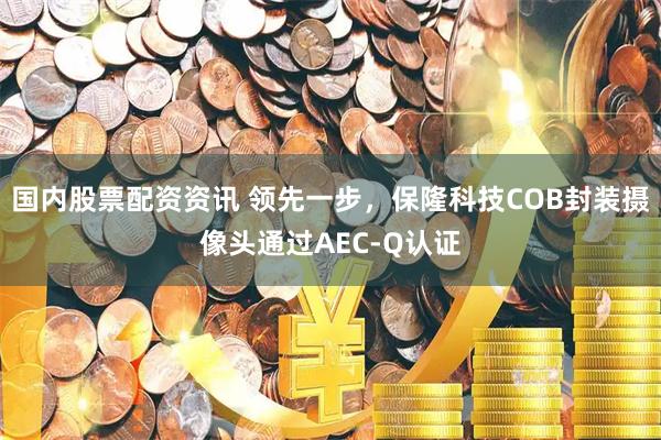 国内股票配资资讯 领先一步，保隆科技COB封装摄像头通过AEC-Q认证